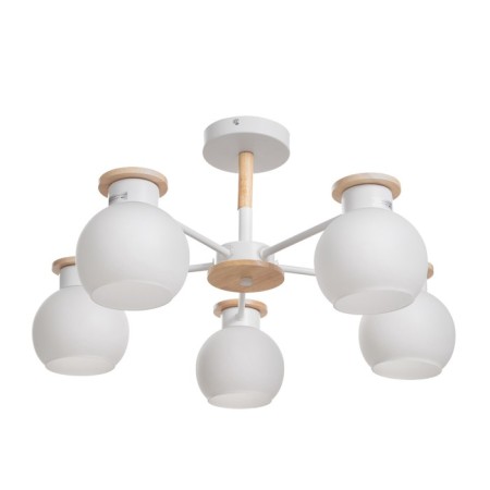Paula chandelier 5x60W E27 white, tree 58x58x30cm