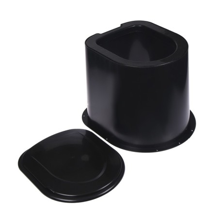 Country toilet, h = 35 cm, without a bottom, with holes for attaching to the floor, black-5