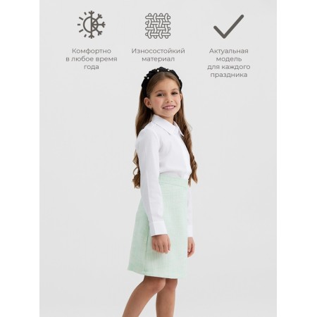 Юбка для девочки, MINAKU :Party Dress, цвет зеленый, рост 122 см-1
