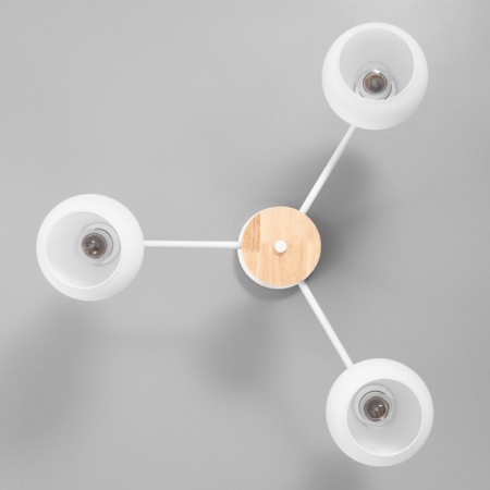 Paula chandelier 3x60W E27 white, tree 58x58x30cm-3