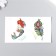 Tattoo on the body Color double "Peryshko and mermaid" 10.5x6 cm