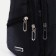 Male sling bag, artificial leather, headphone opening, black color