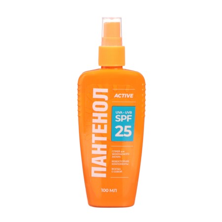 Spray for safe tanning bio -ton with panthenol SPF 25, 100 ml