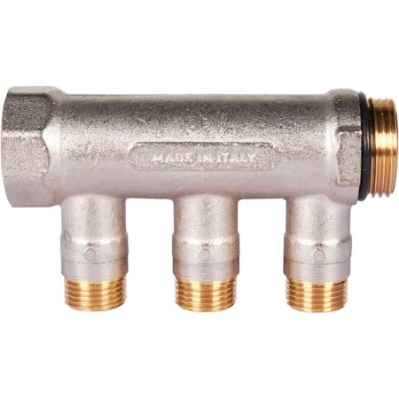 Collector Stout SMB 6210 011203, 1/2 ", 3 exits, with ball valves 1", red handles-2
