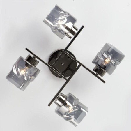 Hilari chandelier, 4x40W E27, color black pearls-2