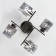 Hilari chandelier, 4x40W E27, color black pearls