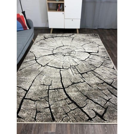 Rectangular carpet Merinos Ibiza, size 200x400 cm, color Beige-Gray-3