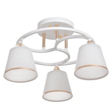 Rose chandelier 3x40W E27 white, gold 42x42x23cm