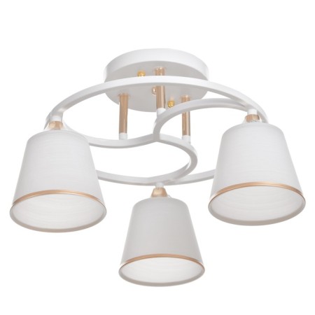 Rose chandelier 3x40W E27 white, gold 42x42x23cm