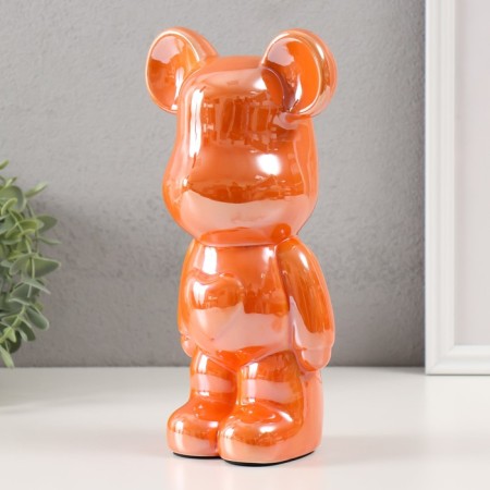 Piggy bank Ceramics "Bear" orange chameleon 9.5x14x25 cm-3