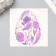 Tattoo on the body color "Egg with purple patterns" 10x10 cm