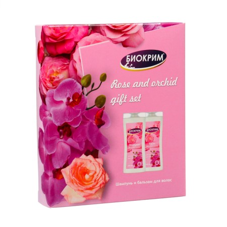 Gift set of women "Rose and Orchid": shampoo, 250 ml + balm, 250 ml-1