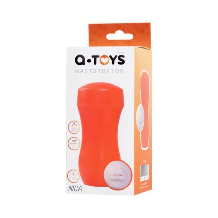 Masturbator Toyfa A-Toys, mouth, orange/bodily, 14 cm-5