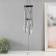 Wind music metal, tree "Crystal butterflies" 5 tubes 60x9x9 cm