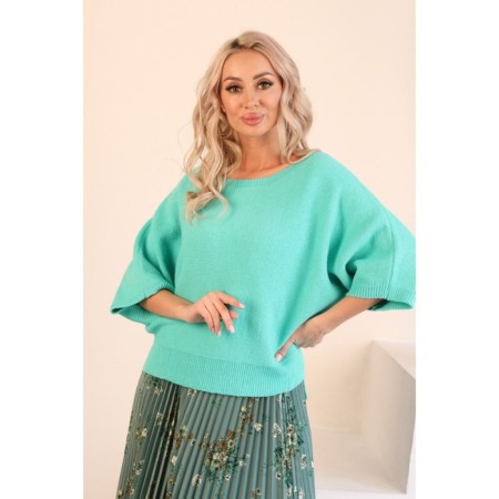 Female jumper, size 42, turquoise color-8
