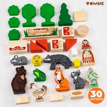 Designer "First Tales: Kolobok, Ryaba Kurochka, Teremok", 30 elements-2
