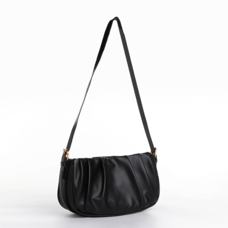Bag Cross-Bodi with a zipper, black color-2