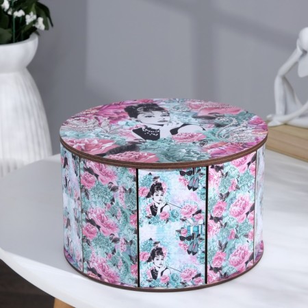 Round box "Green", D-20cm, H-12.5cm