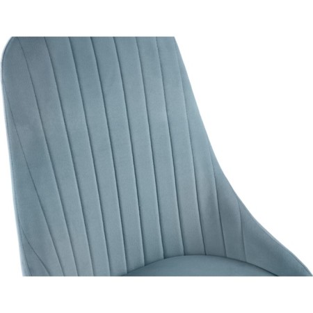 CHART STALL CARA Kora Metal/velor, Black/Blue 47x57x89 cm-5
