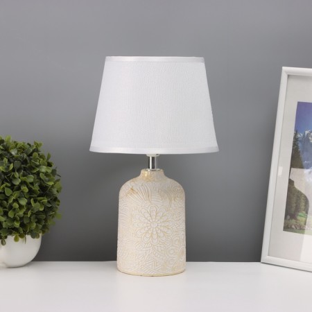 HELP LAMP "Flower Field" 1x40W E14 white/gold 20x20x34cm
