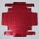 Box for sweets, confectionery packaging, 9 cells, “burgundy”, 14.7 x 14.7 x 3.5 cm
