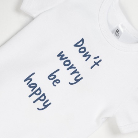 Body baby with a short sleeve "Goroshinka", height 62 cm, white color-3