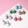 Earrings Assorted "Circle Vignet" Donation, Mix color