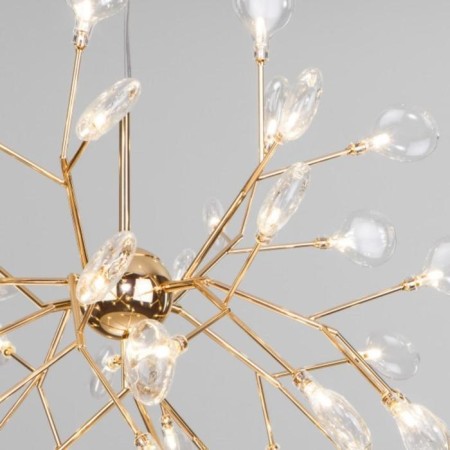 Lamella chandelier, 45x3W G4, color gold-3