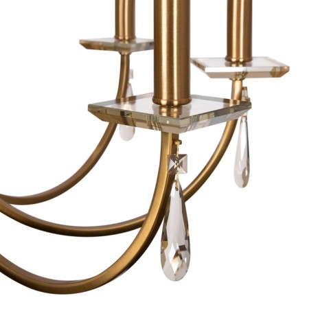 Freya FR1006PL-08G Forte, 340x400x1458 mm, E14, 8x40W, brass color-1