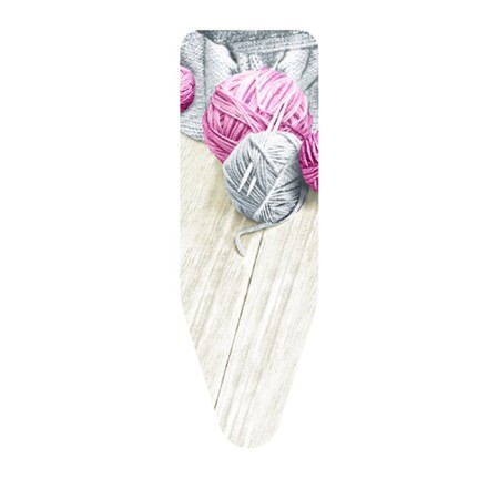 Czech for ironing board "Bloods of yarn", gray/pink, 130x50 cm, cotton