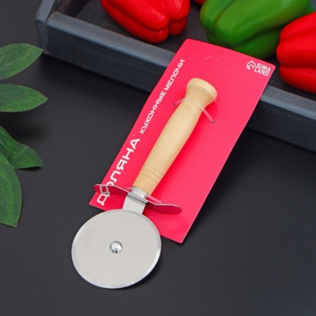 Knife for pizza and dough the shade "Classic", 18 cm, beige color-4