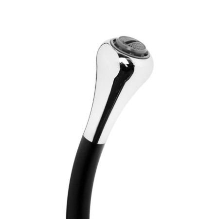 ACCOONA A4490F-4 kitchen mixer, single-leaf, drop-like spout, brass, black-1