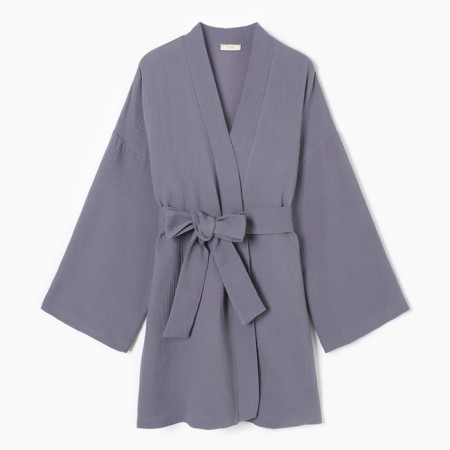 Women's robe KAFTAN BASIC Size 48-50, gray-blue-5