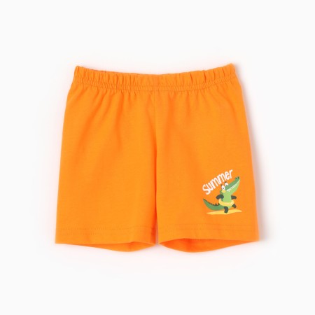 Shorts for a boy, orange color, height 74 cm