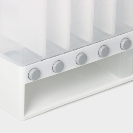 Container - a dispenser for storing bulk, 6 cells, 39 × 14.5 × 32 cm, white color-3