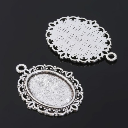 Setting frame (set 4 pcs.), Site 13 × 18 mm, JC-614, Black silver color