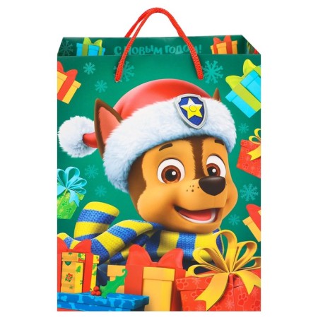 New Year. Gift package, 18x23x11.5 cm, packaging, puppy patrol-3