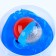 Slime "Glass" blue with capsule silver inside, 90 g in a bank, mix