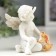 Polystone souvenir "Snowthrough angel with colored rabbit" 6.8x6.5x6 cm