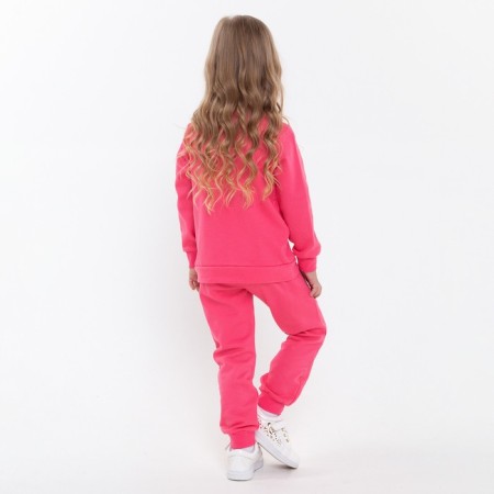 Costume (jumper, trousers) children, Fuchsia color, height 92 cm-5