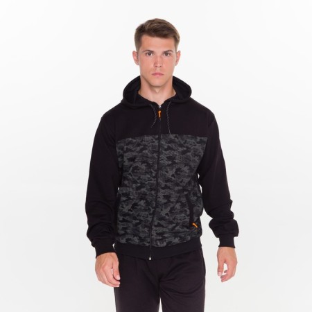 Male costume (sweatshirt, trousers), black color, size 54-6
