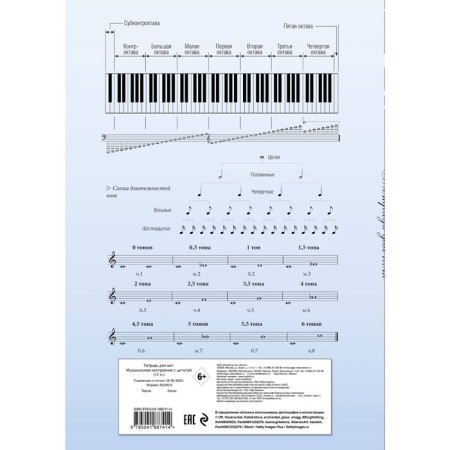 Note notebook “Musical mood, with quote”, A4-1