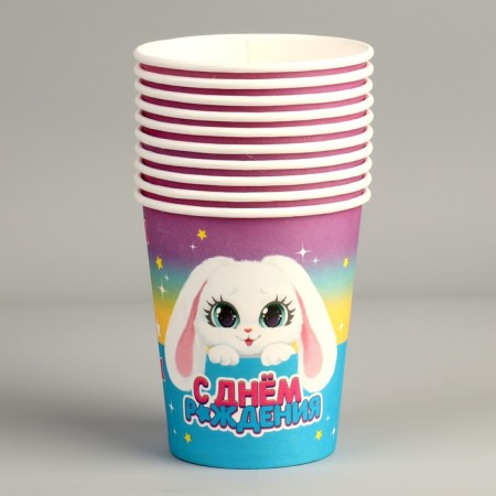 A single -single paper glass "Bunny", 250 ml-2