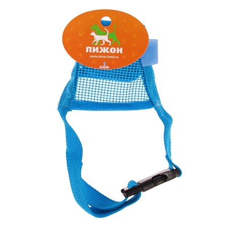 Muzzle mesh with double fixation, size S, blue-6