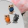 Brooch "Eagle owl" mini, color mix (indivisible packing 12 pcs., Price per pcs.)