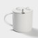 Ceramic mug with a spoon "Panda", 350 ml, white color