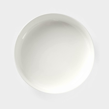 Ceramic dish for fruits, d = 15.5 cm, white color-2