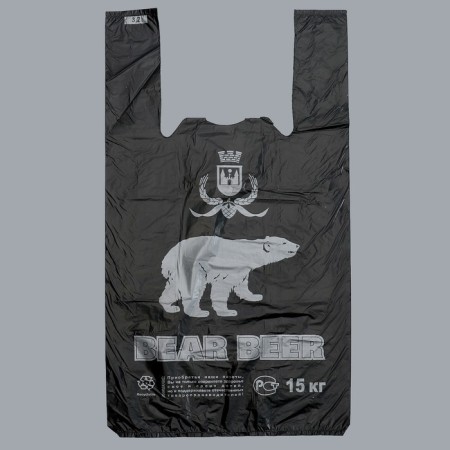 Bear package, polyethylene, T -shirt 30 x 55 cm, 14 μm