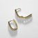 Earrings with rhinestones Xuping Arph with bets, white color in gold
