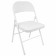 Folding stool Brabix Golf Plus CF-003 comfort, white frame, white leatherette